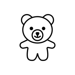 Teddy bear icon in line style. For your design, logo. Vector illustration. Editable Stroke.