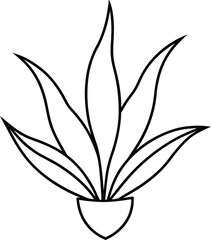 vector black and white flower