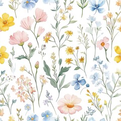 Watercolor Floral Seamless Pattern
