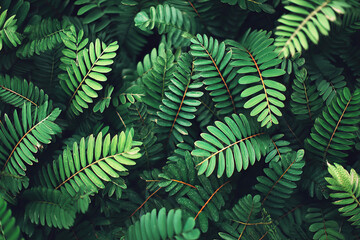 Emerald green fern tapestry whispers secrets of forest tranquility, perfect for Earth Day celebrations or ancient botanical mysteries