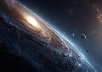 Fototapeta premium Spiral Galaxy In Deep Space