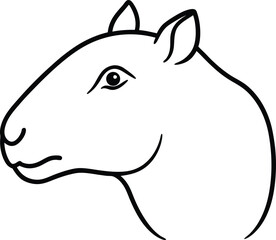 vector illustration of a horse