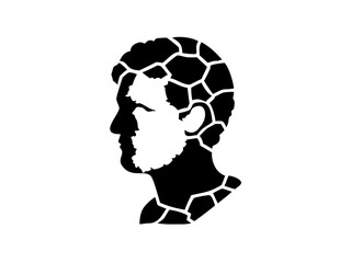 Professional Roman Style Mosaic Portrait Of A Modern Trader Icon