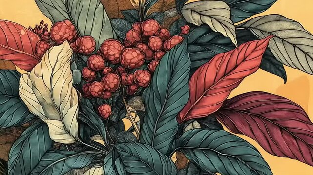 seamless pattern with autumn leaves