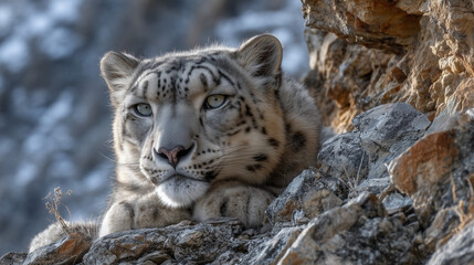 Fototapeta premium snow leopard portrait