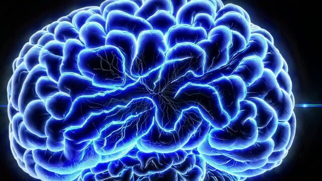 Neural network illuminating electrical impulses, brain synapses flashing, connecting intricate pathways of human cognition and consciousness