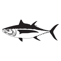 Tuna fish silhouette vector