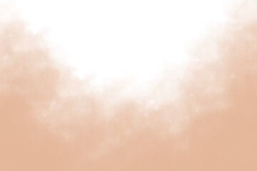 Soft peach cloud background with bright white center gradient and misty texture. Pastel tones create a calm, dreamy atmosphere. Perfect for designs, digital art, or web visuals.