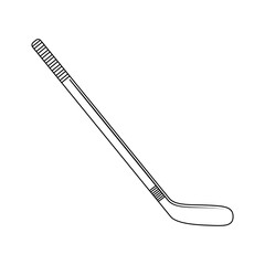 Ice hockey icon vector. Stick and puck illustration sign. hockey symbol or logo.