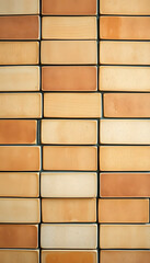 Brick wall texture background in beige and brown tones seamless pattern