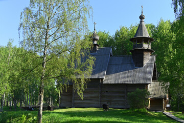 old wooden church in russia