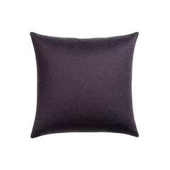 Dark purple square pillow soft comfortable textile on transparent background
