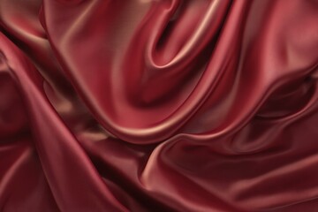 Obraz premium Closeup Of Draped Deep Red Fabric