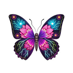 Vintage Butterfly and Floral Illustration Bundle – Transparent Botanical Watercolor Clipart with Transparent Background
