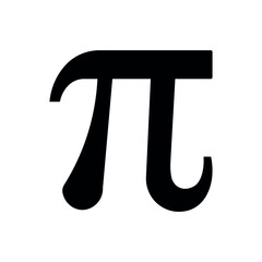 pi sign icon. greek letter pi. pi icon for logo design, app, website, banner and poster. mathematical sign. celebrating the International pie Day of Mathematics. vector illustration on transparent bg