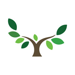 green tree with leaves