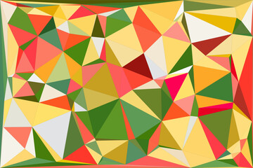 Abstract multicolor triangle background. Polygonal vector design in illustrator. Polygonal color background. Colorful polygonal background. colorful mosaic geometric background design with triangles