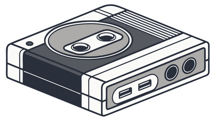 Fototapeta premium A modern compact gaming console featuring buttons, speaker, and screen designed for handheld play