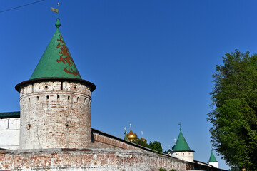 View of the towers of the fortress wall of the Ipatiev Monastery.