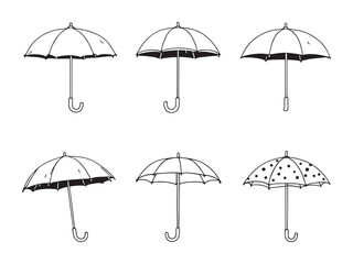 Umbrella line art vector illustration © Nazma Begum