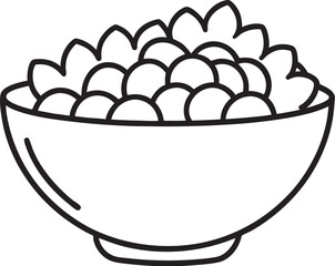 vector illustration of a bowl of cereal