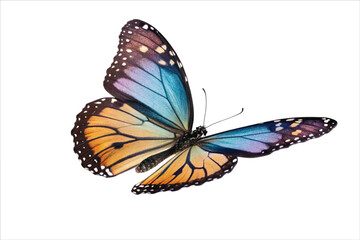 Fototapeta premium Colorful Monarch Butterfly Isolated on White Background