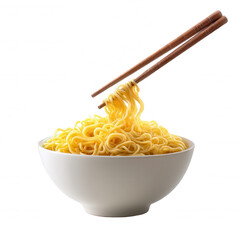 Delicious Instant Noodles with Chopsticks