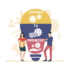 CTP - Capable to Promise acronym. business concept background. vector illustration concept with keywords and icons. lettering illustration with icons for web banner, flyer, landing