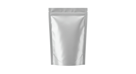 Blank Silver Stand Up Pouch Mockup