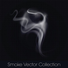 Fototapeta premium Smoke, smoke of e-cig, mist, fog, gas and Steam isolated Vector (EPS) Illustration on transparent background