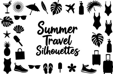  Summer Travel and Beach Silhouettes Collection