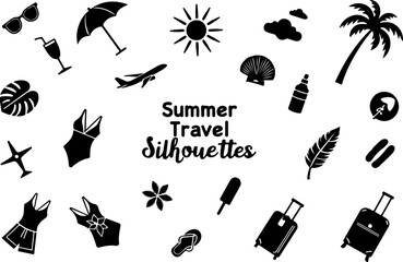  Summer Travel and Beach Silhouettes Collection