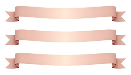 decoration banner ribbon png set