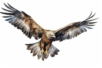 Fototapeta premium Buzzard vulture animal flying.