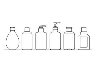 Body wash vector line art