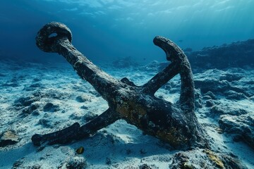 Sunken Treasure: An Ancient Anchor's Underwater Resting Place