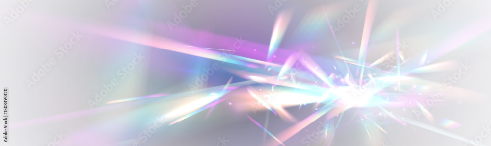 Poster vector prism light effect with soft glass dispersion. looks great on light backgrounds. crystal refl