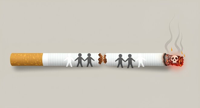 Smoking Kills: A graphic representation of the impact of smoking on health.
