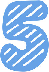 Striped Doodle Number 5
