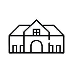 building icon line vector design collection in trendy style editable stroke 