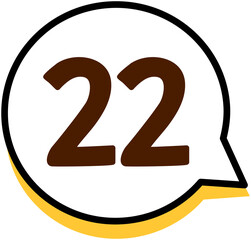 Speech Bubble Number 22
