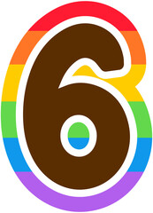 Obraz premium Rainbow Number 6 
