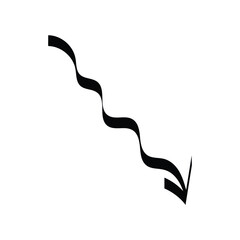 Wavy Brushstroke Arrow