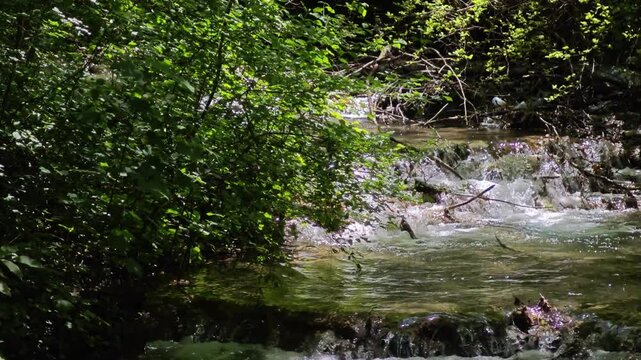Bachkovo waterfalls cascade in Rhodopes Mountain, Plovdiv region, Bulgaria