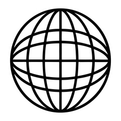 world icon line art picture