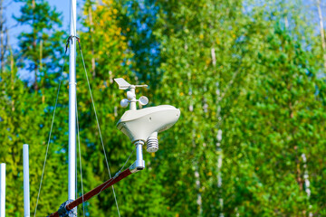 Automatic weather station, with a weather monitoring system, recording and transmitting information...