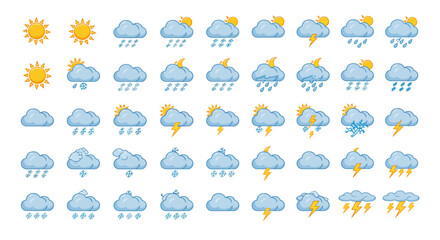 weather colour icon set