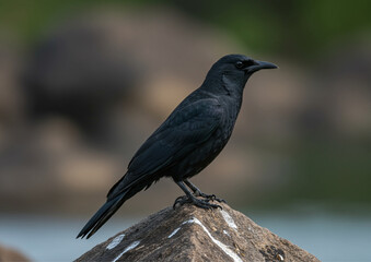 Fototapeta premium blackbird on the ground