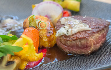 Lard de Colonnata sur filet de bœuf 