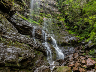 Waterfall in the mountain stream